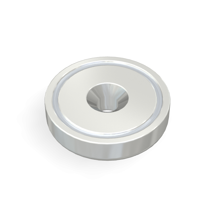 Pot Cap Neodymium Φ48mmXΦ8.5mmX11.5mm/M8 Countersunk