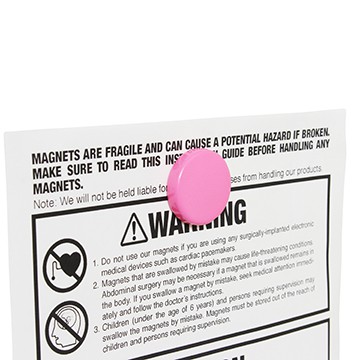 Colour Magnet Φ30mmX6.5mm Pink