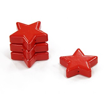 Colour Magnet Star 28mmX8mm Red