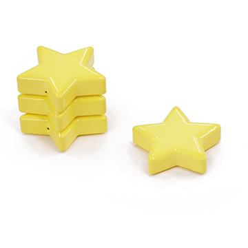 Colour Magnet Star 28mmX8mm Yellow