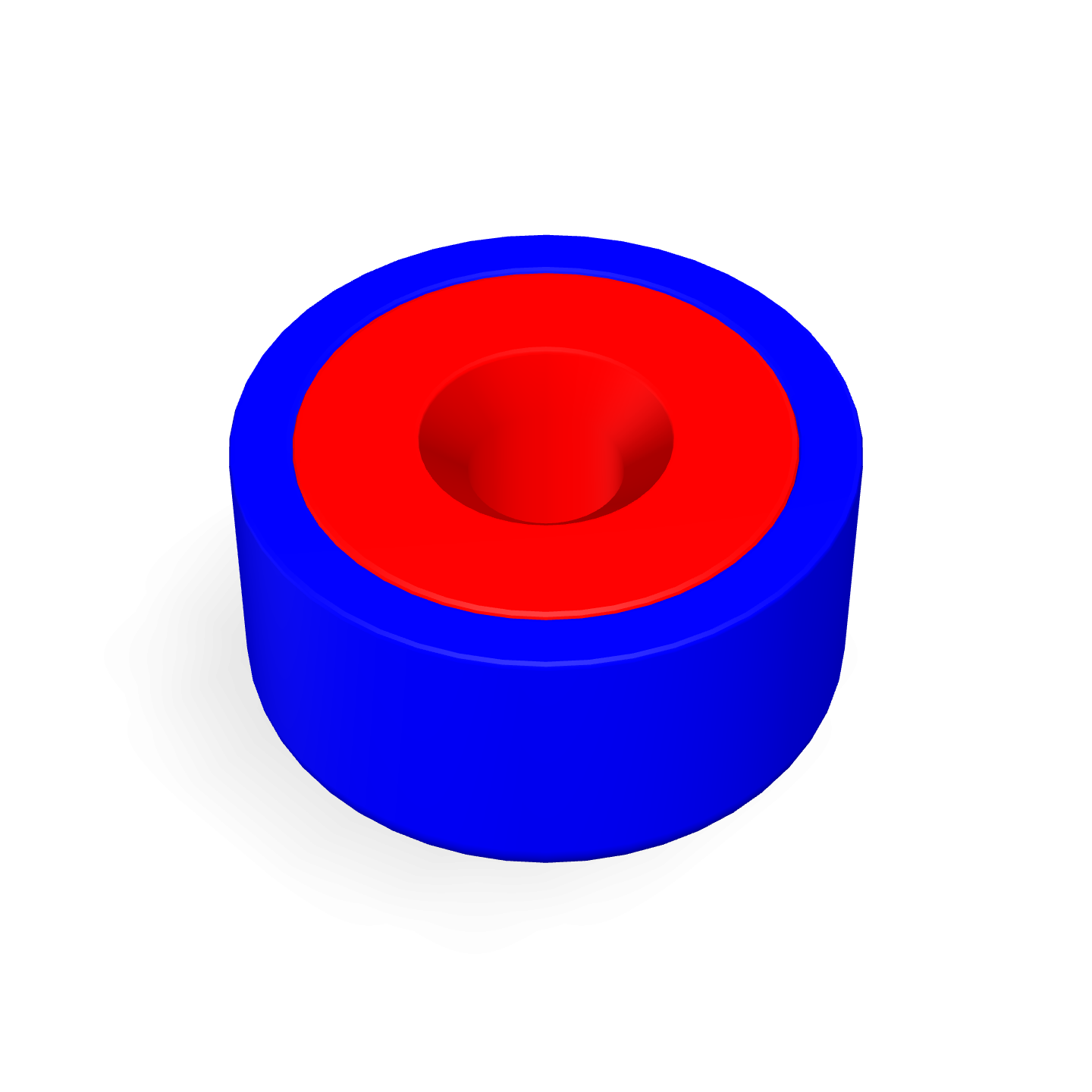 Pot Cap Neodymium Φ10mmXΦ2.5mmX5mm/M2 Countersunk