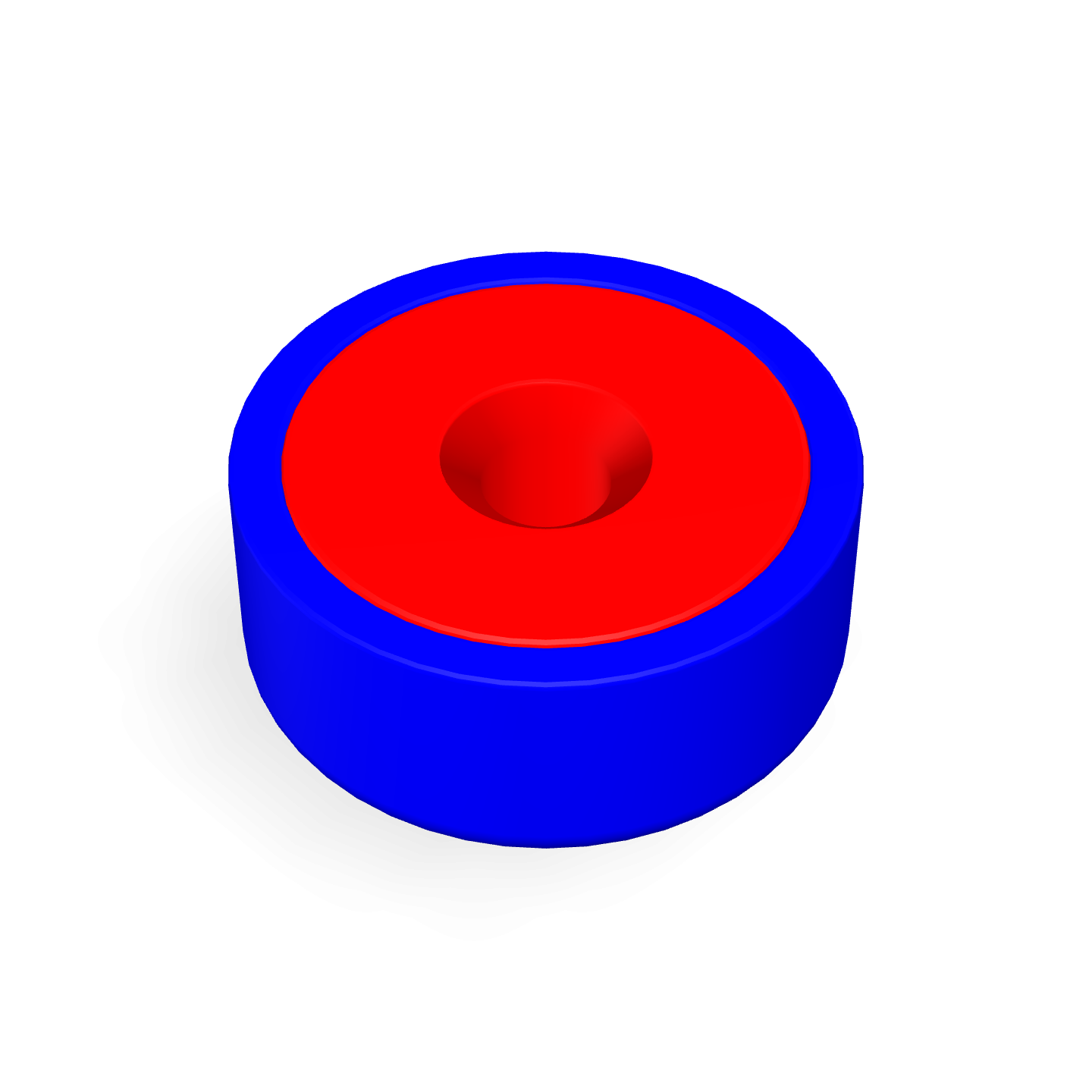 Pot Cap Neodymium Φ12mmXΦ2.5mmX5mm/M2 Countersunk