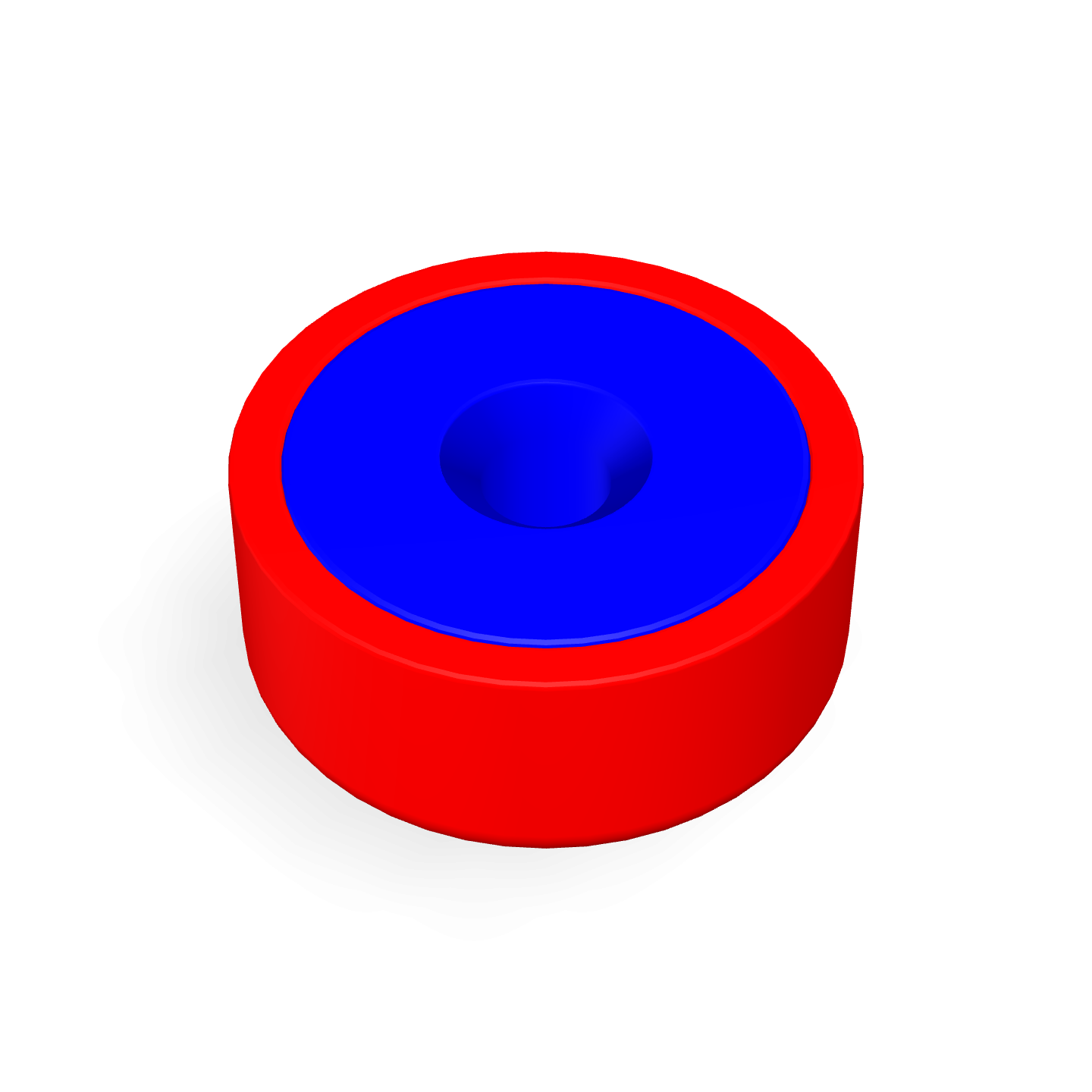 Pot Cap Neodymium Φ12mmXΦ2.5mmX5mm/M2 Countersunk