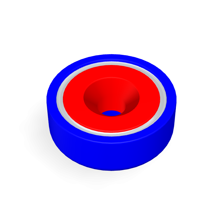 Pot Cap Neodymium Φ20mmXΦ4.5mmX7mm/M4 Countersunk