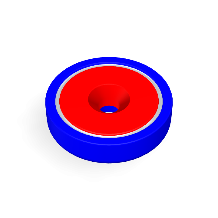 Pot Cap Neodymium Φ32mmXΦ5.5mmX8mm/M5 Countersunk