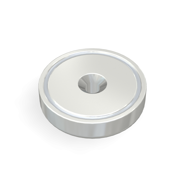 Pot Cap Neodymium Φ60mmXΦ8.5mmX15mm/M8 Countersunk