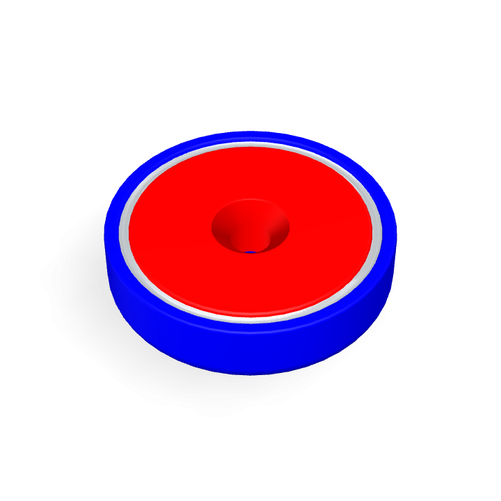 Pot Cap Neodymium Φ60mmXΦ8.5mmX15mm/M8 Countersunk