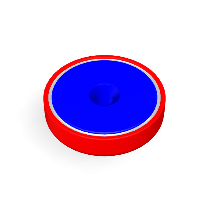 Pot Cap Neodymium Φ75mmXΦ10.5mmX18mm/M10 Countersunk