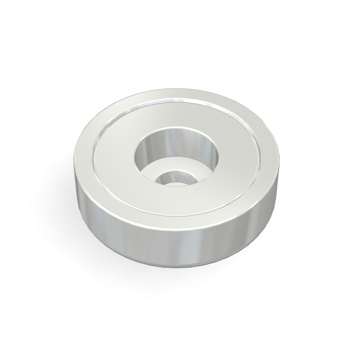 Pot Cap Neodymium Φ16mmXΦ3.5mmX5mm/M3 Cylindrical borehole