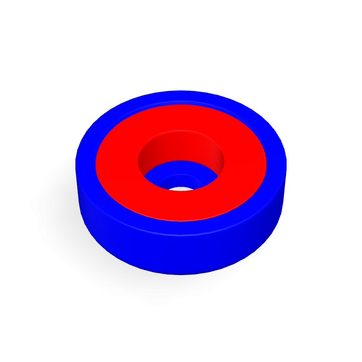 Pot Cap Neodymium Φ16mmXΦ3.5mmX5mm/M3 Cylindrical borehole