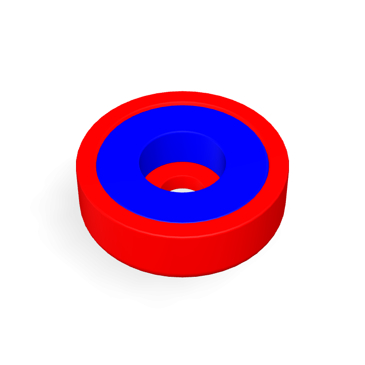 Pot Cap Neodymium Φ16mmXΦ3.5mmX5mm/M3 Cylindrical borehole