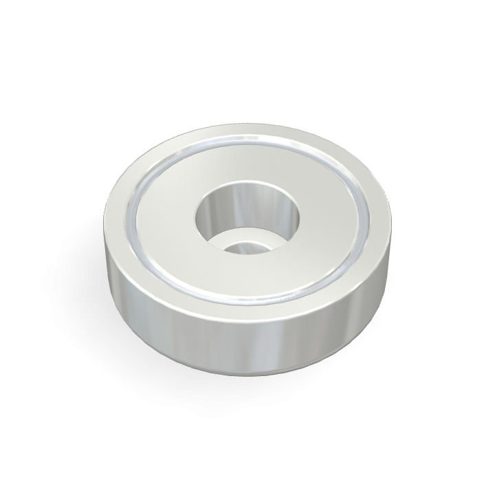 Pot Cap Neodymium Φ25mmXΦ5.5mmX8mm/M5 Cylindrical borehole N-pole