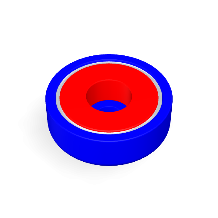 Pot Cap Neodymium Φ25mmXΦ5.5mmX8mm/M5 Cylindrical borehole