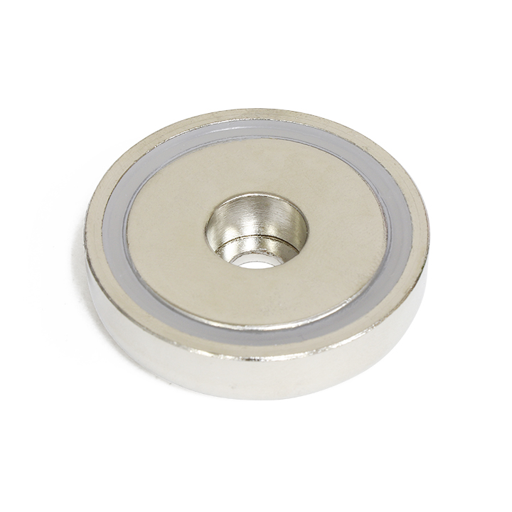 Pot Cap Neodymium Φ38.1mmXΦ6.5mmX9mm/M6 Cylindrical borehole