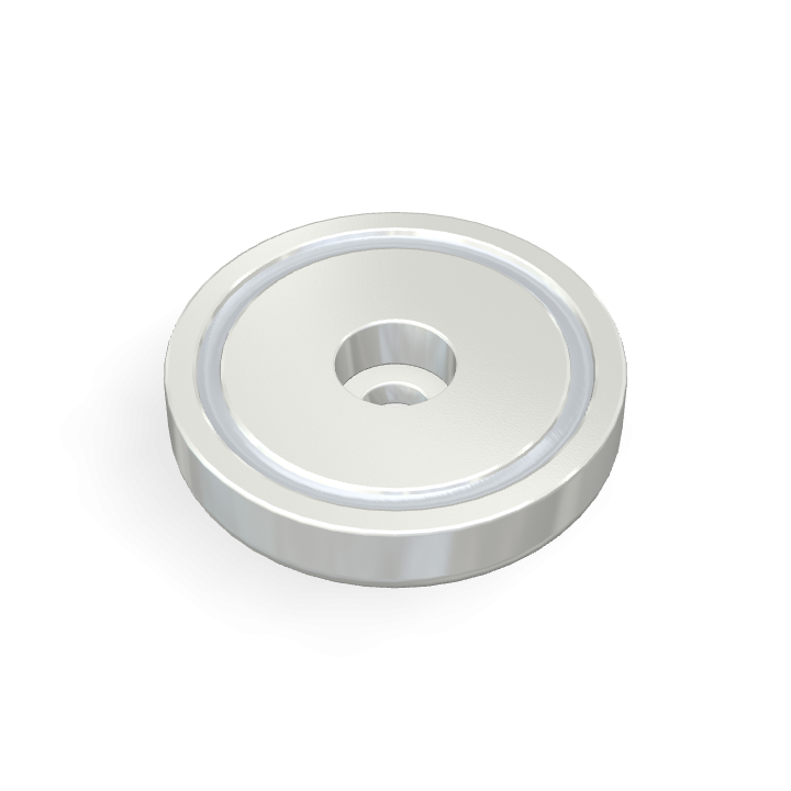 Pot Cap Neodymium Φ42mmXΦ6.5mmX9mm/M6 Cylindrical borehole