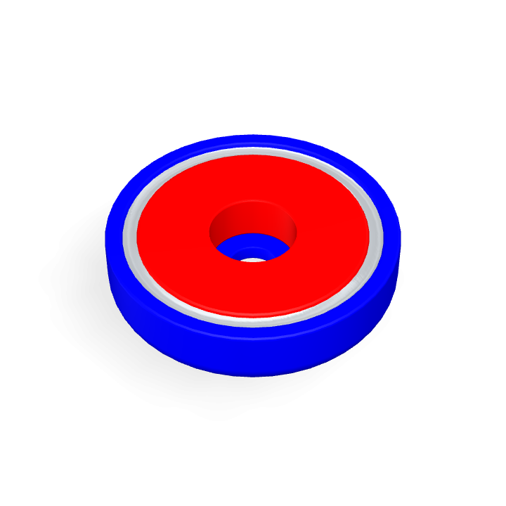 Pot Cap Neodymium Φ50.8mmXΦ8.5mmX11.5mm/M8 Cylindrical borehole