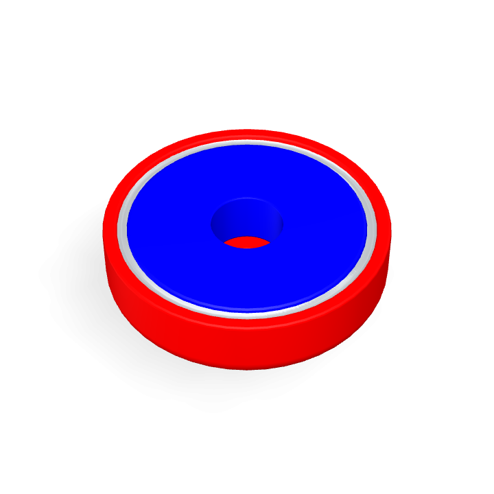 Pot Cap Neodymium Φ60mmXΦ8.5mmX15mm/M8 Cylindrical borehole