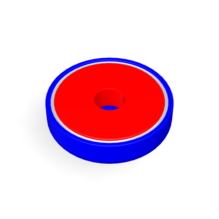 Pot Cap Neodymium Φ75mmXΦ10.5mmX18mm/M10 Cylindrical borehole