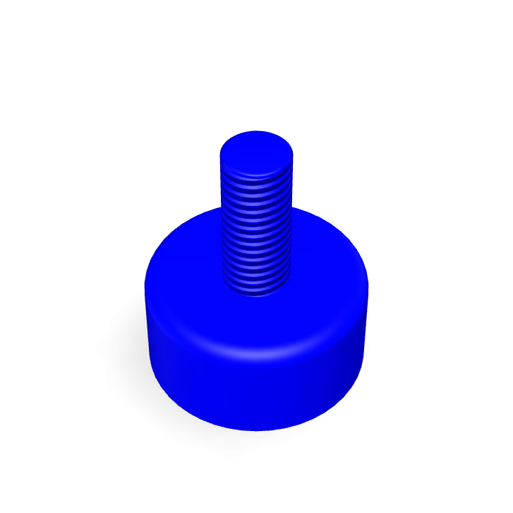 Pot Cap Neodymium Φ10mmX5mm/M3 Thread Male