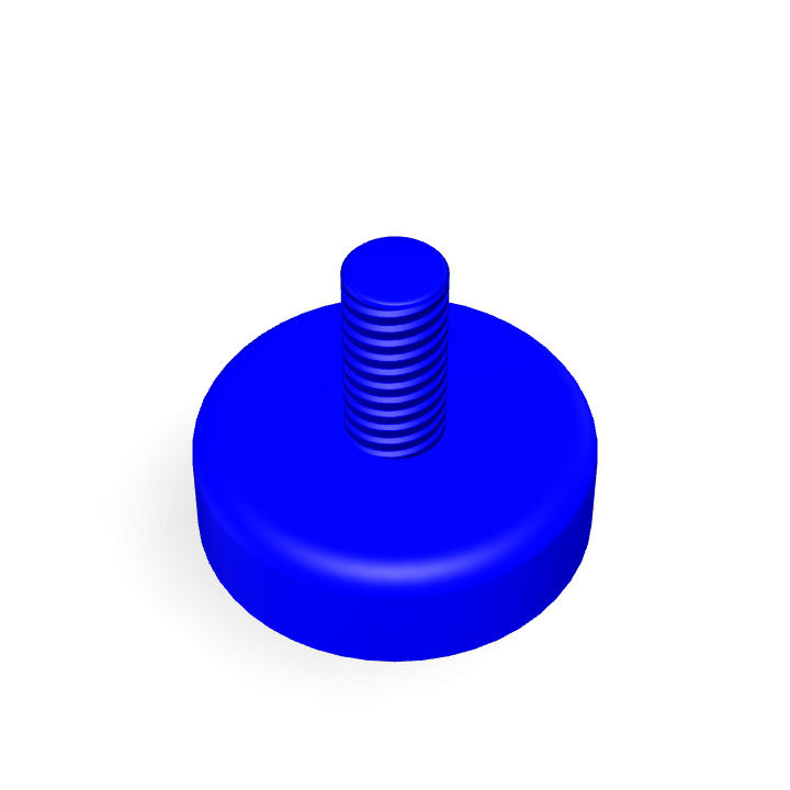 Pot Cap Neodymium Φ16mmX5mm/M4 Thread Male