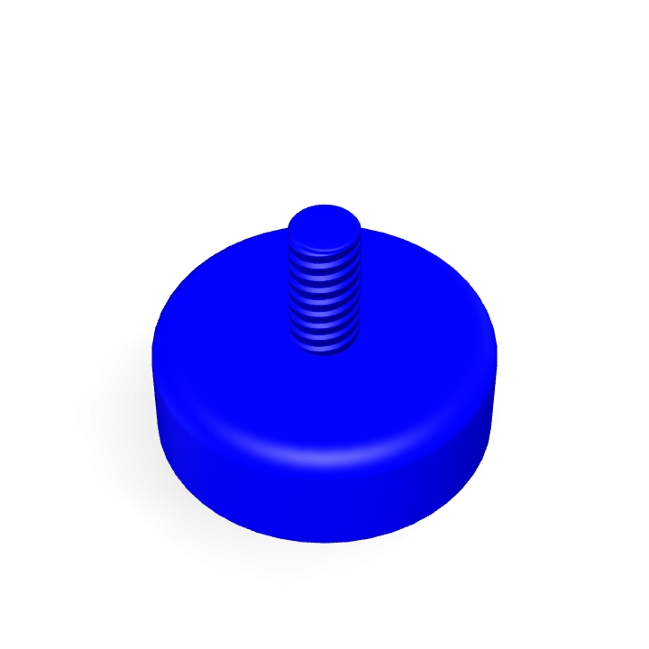 Pot Cap Neodymium Φ20mmX7mm/M4 Thread Male