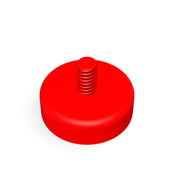 Pot Cap Neodymium Φ25mmX8mm/M5 Thread Male