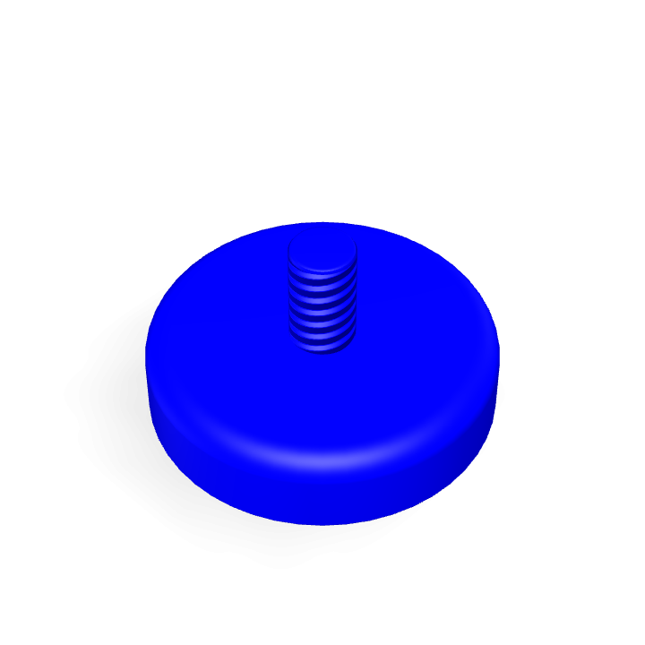 Pot Cap Neodymium Φ32mmX8mm/M6 Thread Male