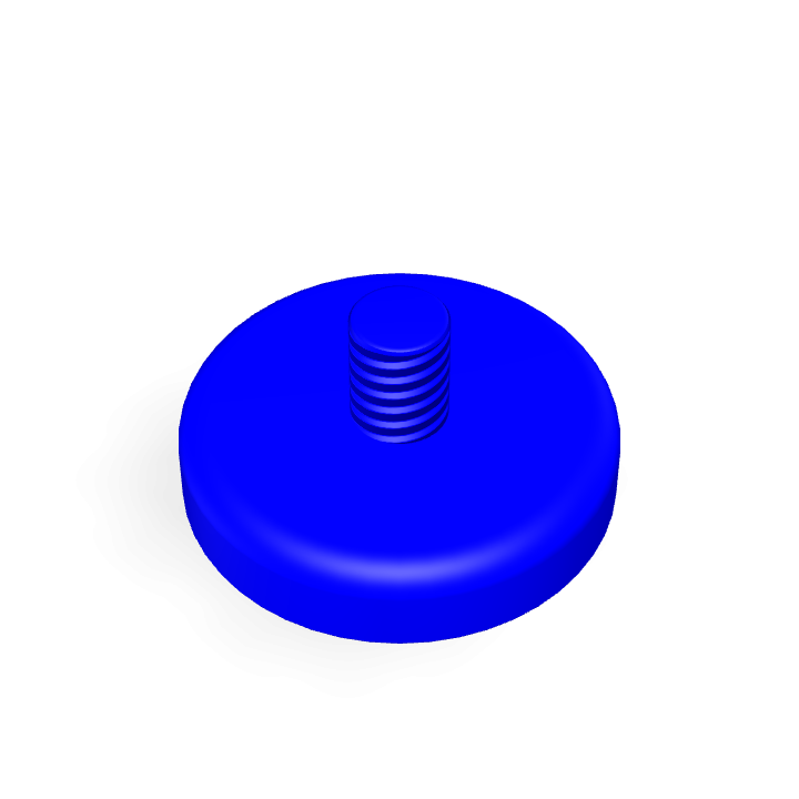 Pot Cap Neodymium Φ36mmX8mm/M8 Thread Male