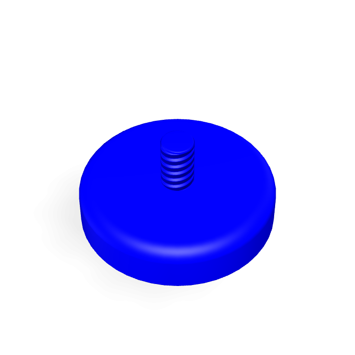 Pot Cap Neodymium Φ48mmX11.5mm/M8 Thread Male