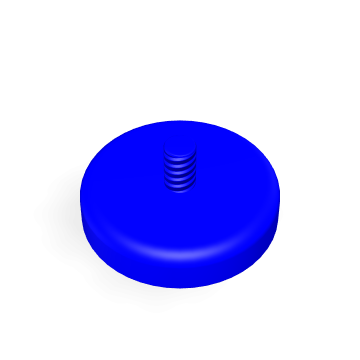 Pot Cap Neodymium Φ50.8mmX11.5mm/M8 Thread Male