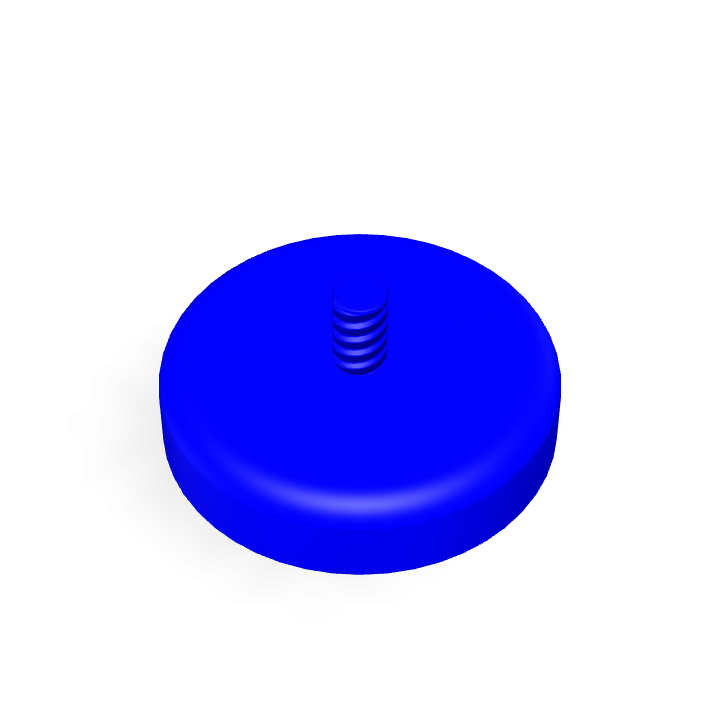 Pot Cap Neodymium Φ75mmX18mm/M10 Thread Male