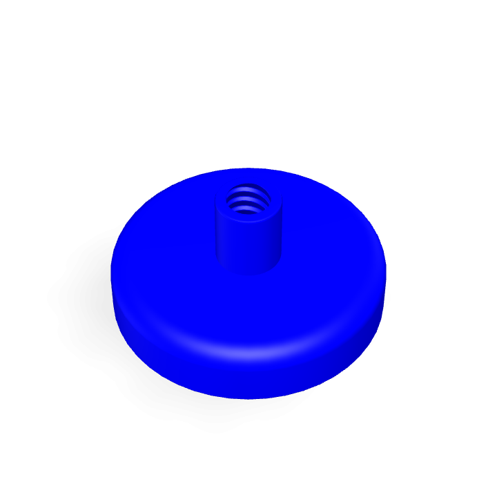 Pot Cap Neodymium Φ50.8mmX11.5mm/M8 Thread Female