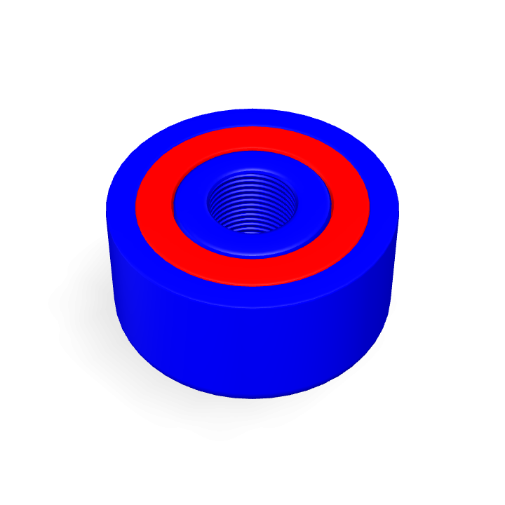 Pot Cap Neodymium Φ10mmX5mm/M3 Internal thread
