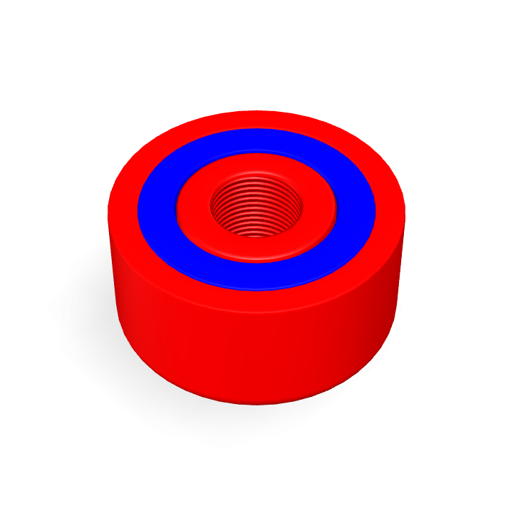 Pot Cap Neodymium Φ10mmX5mm/M3 Internal thread