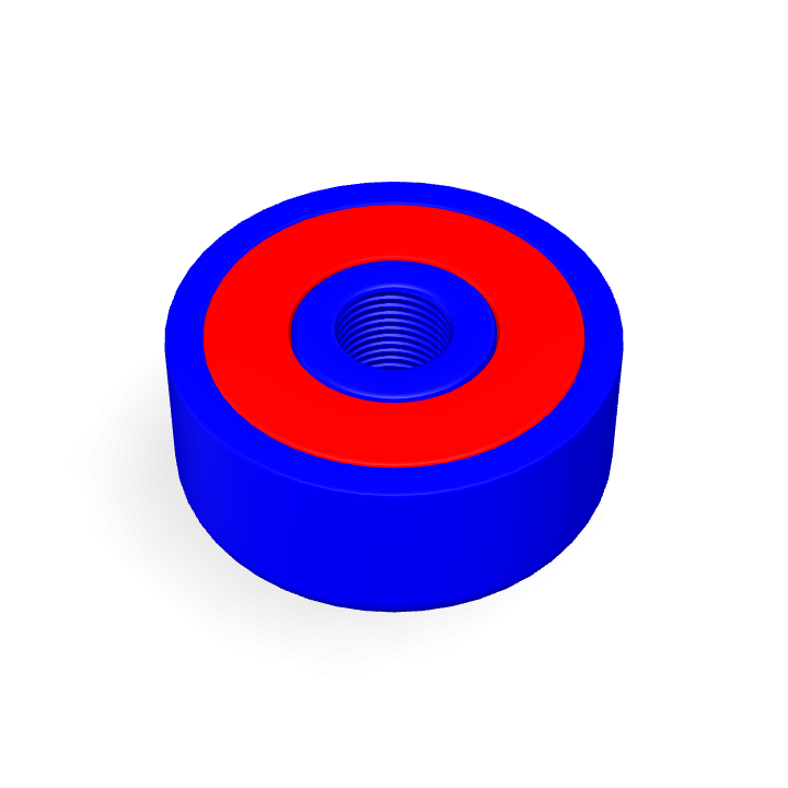 Pot Cap Neodymium Φ12mmX5mm/M3 Internal thread