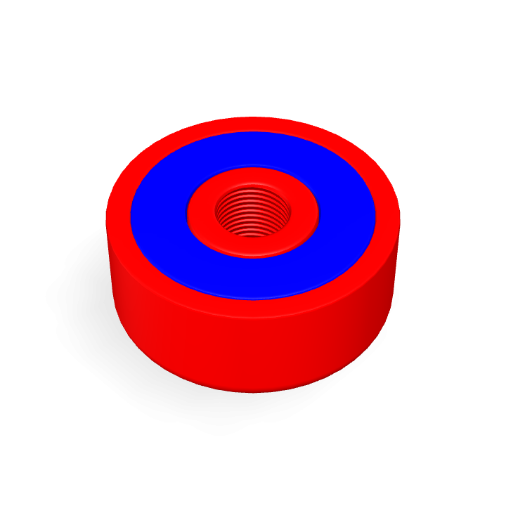 Pot Cap Neodymium Φ12mmX5mm/M3 Internal thread