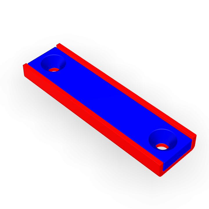 Pot Cap Neodymium 50mmX13.5mmX5mm/M3 Countersunk