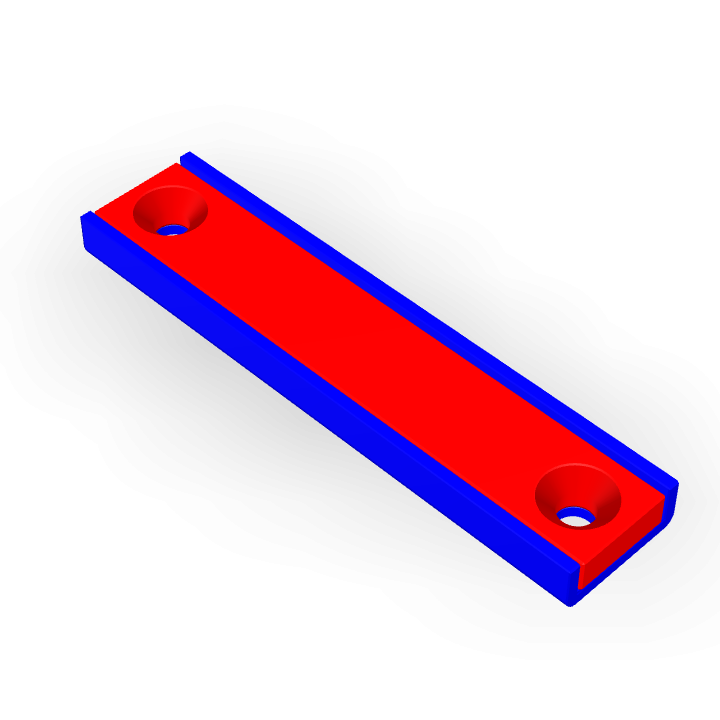 Pot Cap Neodymium 60mmX13.5mmX5mm/M3 Countersunk