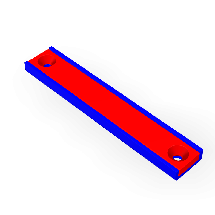 Pot Cap Neodymium 75mmX13.5mmX5mm/M3 Countersunk