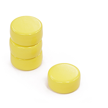 Colour Magnet Φ18mmX8.5mm Yellow