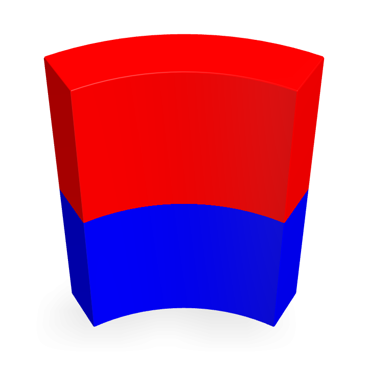 Neodymium R22.5mmXr17.5mmXH30mmXA60rad