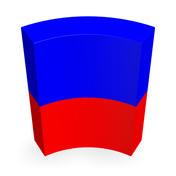 Neodymium R22.5mmXr17.5mmXH30mmXA60rad