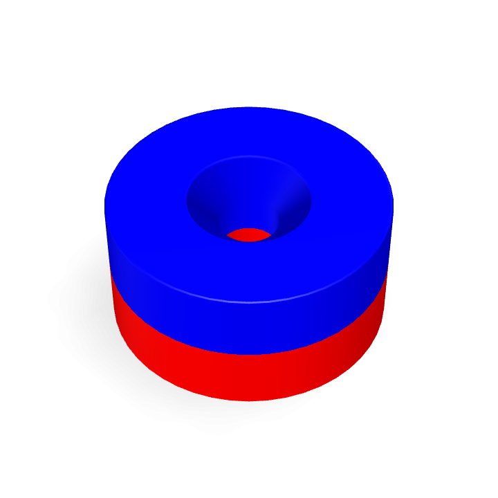 Neodymium Φ20mmXΦ4.3mmX10mm/M4