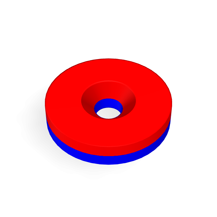 Neodymium Φ25mmXΦ5.3mmX5mm/M5