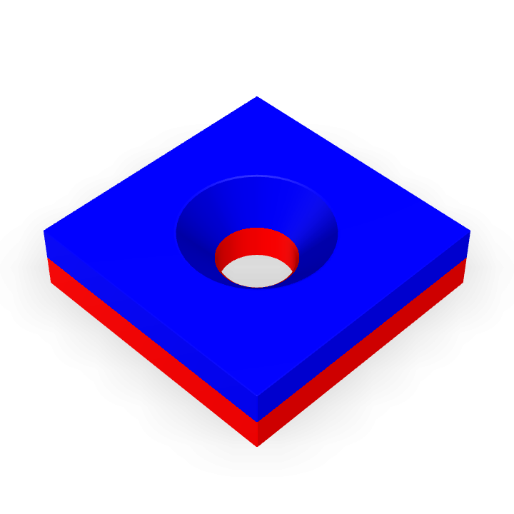 Neodymium 20mmX20mmX5mm/M5