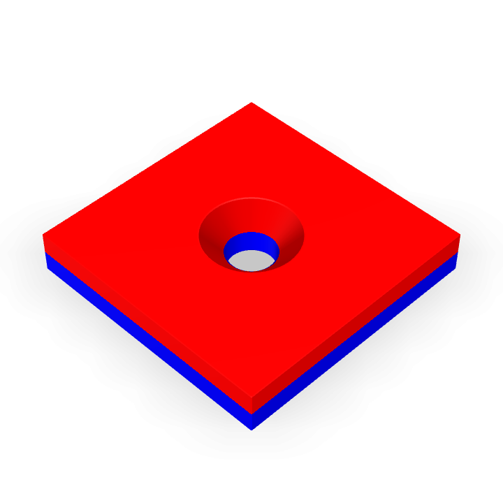 Neodymium 30mmX30mmX5mm/M5
