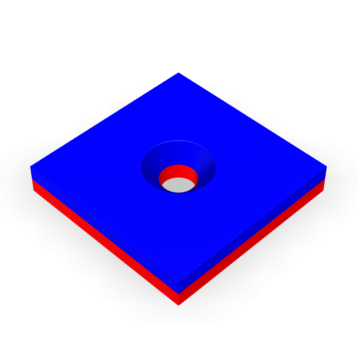 Neodymium 30mmX30mmX5mm/M5