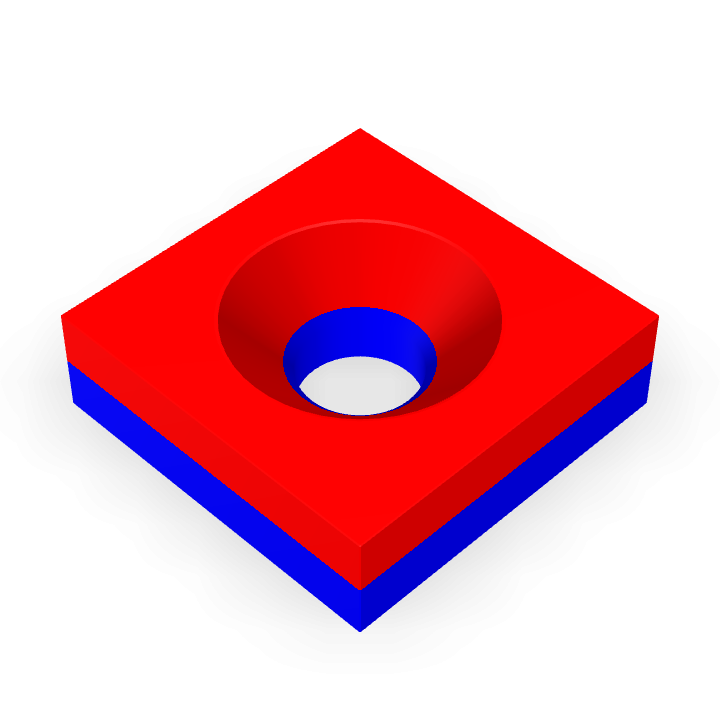 Neodymium 10mmX10mmX3mm/M3