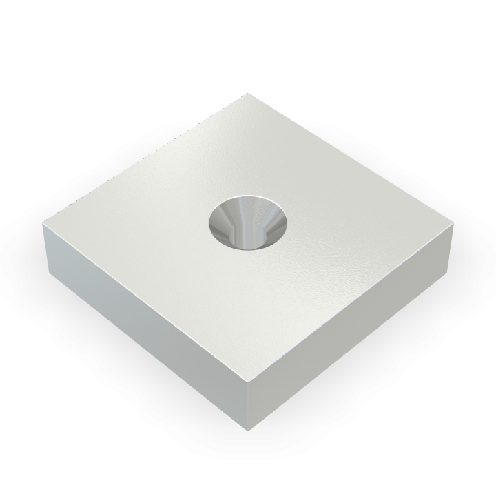 Neodymium 40mmX40mmX10mm/M5